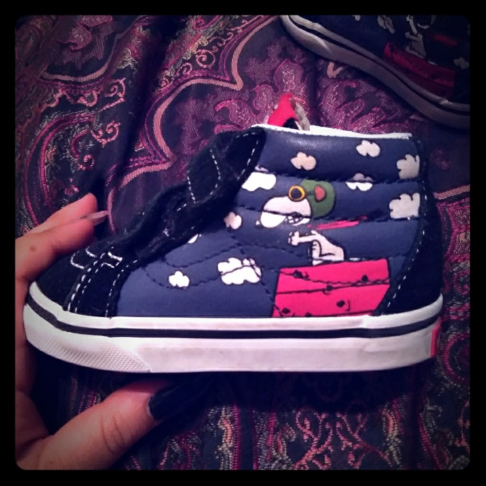 Red Baron Snoopy Vans toddler